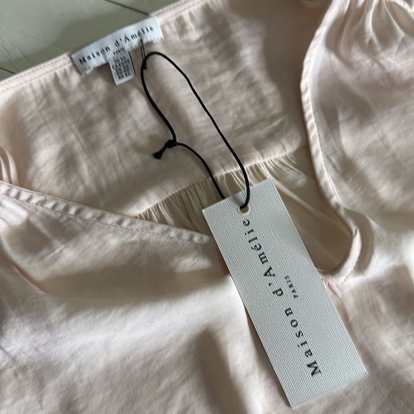 MAISON D’AMELIE XS BRAND NEW WITH TAGS, BLUSH, PINK BLOUSE NWT - Picture 9 of 12